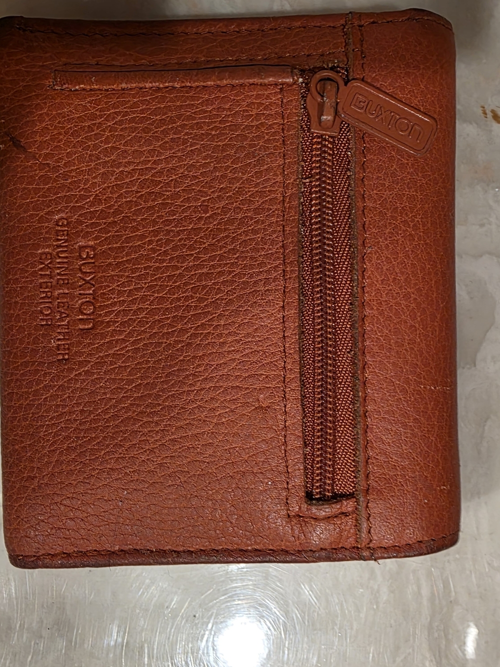 Buxton Leather Wallet - Chestnut Brown